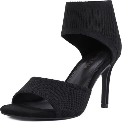 حذاء Shoe'N Tale بكعب عالٍ حتى الكاحل للنساء بكعب ستيليتو مفتوح من الأمام (9، أسود) in Saudi Arabia