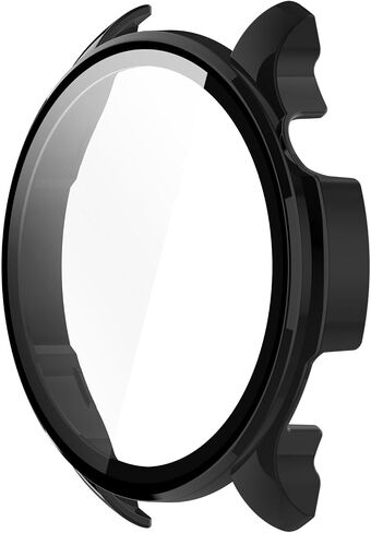 Case Compatible with Amazfit Balance Frame PC Protective Cover + Tempered Glass Film for Amazfit Balance Smartwatch Screen Protectors Accessories (Black&Clear) in Saudi Arabia