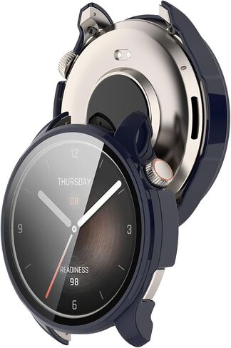 Case Compatible with Amazfit Balance Frame PC Protective Cover + Tempered Glass Film for Amazfit Balance Smartwatch Screen Protectors Accessories (Black&Clear) in Saudi Arabia