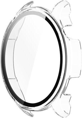 Case Compatible with Amazfit Balance Frame PC Protective Cover + Tempered Glass Film for Amazfit Balance Smartwatch Screen Protectors Accessories (Black&Clear) in Saudi Arabia
