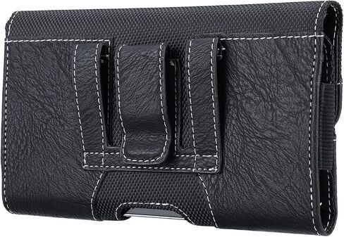 LBYZCASE Leather Phone Holster Case with Belt Clip for iPhone 14 Plus/14/13/12/11 Pro Max/XS Max/Galaxy S22 Ultra/S22 Plus/S21 Ultra/S21 Plus/S20 Ultra/S20 Plus/Google Pixel 7 Pro (Black) in Saudi Arabia