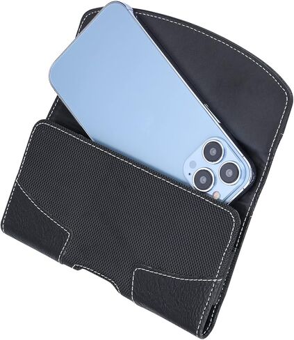 LBYZCASE Leather Phone Holster Case with Belt Clip for iPhone 14 Plus/14/13/12/11 Pro Max/XS Max/Galaxy S22 Ultra/S22 Plus/S21 Ultra/S21 Plus/S20 Ultra/S20 Plus/Google Pixel 7 Pro (Black) in Saudi Arabia