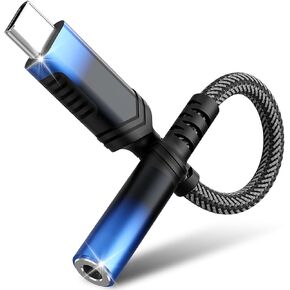 USB Type C to 3.5mm Female Headphones Jack Adapter for iPhone 16 15 Pro Max Plus iPad MacBook, USB C to Aux Audio Dongle Cable for Galaxy Samsung S24 Ultra S23 FE S23+ S22 S21 Note 20 Pixel 9 8 7 Pro
