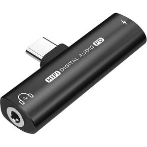 Samsung Galaxy S23 Headphone Adapter, 2 in 1 USB C to 3.5mm Audio Adapter & PD Fast Charging Dongle Compatible with Google Pixel 7 6 5 4 XL, Galaxy 23/S22/S22+/S21, Note 20/20+