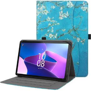 Universal Case for 9inch-10.5inch Tablet,Multi-Viewing Angels PU Leather Stand Folio Case Cover with Handstrap for 9" 10.1" 10.5" Touchscreen Tablet, with Adjustable Fixing Silicon Band-CB