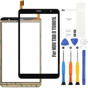 Touchscreen for NUU TAB 8 T0801L T0802L Touch Screen Replacement Digitizer Glass with Repari Kits(Not LCD Display,8 inch)