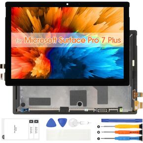 for Microsoft Surface Pro 7 Plus Screen Replacement 1960 1961 LCD Display Touch Screen Digitizer Glass Assembly with Repair Kits(Black,12.3 inch) in Kuwait