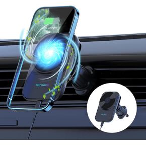 Wireless Car Charger Mount for iPhone Magnetic with Semiconductor Cooling Charger Magnet Mount for Fast Charging Magnetic Phone Car Mount Compatible with iPhone15/14/13/12 Series in Kuwait