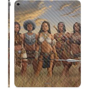 Carbon Fiber Skin Compatible with Apple iPad Air 11 (M2) 2024 - African Queens - Premium 3M Vinyl Protective Decal Cover - Easy to Apply | Crafted in The USA by MightySkins