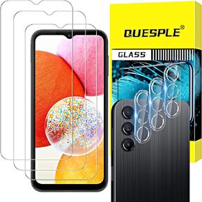 3 Pack for Samsung Galaxy A15 5G Tempered Glass Screen Protector with 3 Pack Camera Lens Protector, Anti Scratch, Touch Sensitive, 9H Hardness, 6.5 inch