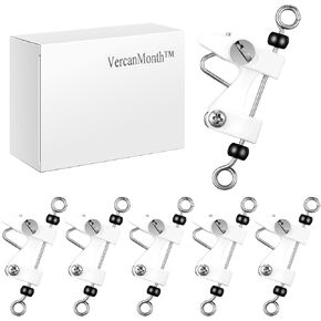 6 Pcs Outrigger Release Clips Downrigger Release Clips with Adjustable Tension Planer Board Clips Downrigger Fishing Kite for Trolling Offshore Fishing Accessories (White)