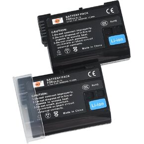 DSTE 7.0V 2550mAh 2Pack Replacement EN-EL15 Battery Compatible with EN-EL15a,EN-EL15b,EN-EL15c,1 V1,D7200,D7100,D750,D600 Digital SLR Camera,Battery Grip MB-D11,MB-D12,MB-D15,MB-D17