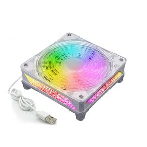VTRETU Quiet USB Interface Cooling Fan,with Colored Lights,Used for Router Rack Network Cabinet Server Cooling Project and Equipment Workstation Xbox PS5 Cooling Accessories（120 * 120 * 25mm)