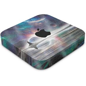 Glossy Glitter Skin Compatible with Apple Mac Mini M2 (2023) - Space Horizon - Premium 3M Vinyl Protective Decal Cover - Easy to Apply | Crafted in The USA by MightySkins