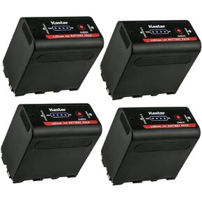 Kastar 4 Pack Battery Replacement for Sony NP-F980 Pro NP-F960 NP-F970 DCR-TRV820 DCR-TRV9 DCR-TRV900 DCR-TV900 DCR-VX1000 DCR-VX2000 DCR-VX2000E DCR-VX2001 DCR-VX2100 DCR-VX2100E DCR-VX700