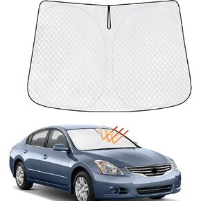 Car Windshield Sun Shade Custom Fit Honda Accord 2013-2017, [2024 Upgrade] Thicken Front Window Reflector Sunshade with Storage Bags, Foldable Sun Visor Interior Protection Blocks Heat and Sun