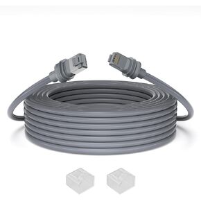 Starlink Cable Gen 3 75FT Replacement Standard V3 Cable Extension Starlink Replacement Cable Gen 3 Starlink Ethernet Cable for Starlink Rectangular Satellite Gray Weatherproof Outdoor 23M/75FT