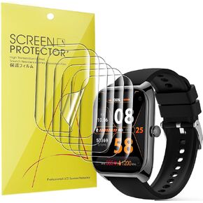 Compatible for SOUYIE P113 Smart Watch Screen Protector, [6 Pack] Full Coverage TPU Clear Film Compatible for SOUYIE P113 2.02" Smart Watch (6 Pack)
