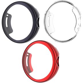 FitTurn Compatible with Google Pixel 2/Pixel Watch Accessories Protector Case Soft TPU Shock Proof Scratch Resistant Cover Ultra Thin Protector Shell Bumper- Smartwatch Accessories (Black,Celadon,Red)