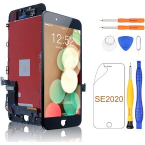 Yodoit for iPhone 8/SE2020 Screen Replacement Kit LCD Digitizer Display Assembly with Repair Tool Kit, Screen Protective Film Black