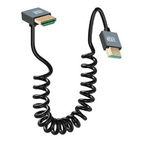 CERRXIAN 8K HDMI 2.1 Cable 3FT, 48Gbps Ultra High Speed HDMI 90 Degree Up Angle Cable Support 8K@60Hz 4K@120Hz Dynamic HDR Compatible with TV/HDTV