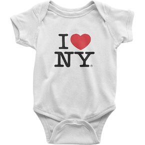 I Love NY Baby Bodysuit Officially Licensed Infant Snapsuit (White, 24m)