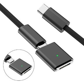 USB-C to Magnetic 3 cable140W Compatible with MacBook Pro 2023 (M2, 14/16 inch), MacBook Air 2022 (M2), MacBook Pro 2021 (M1, 14/16 inch) with 240W Type-C Charging Cable (2M/6.6ft),Black