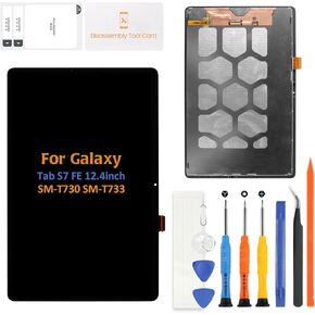 for Samsung Galaxy Tablet S7 FE 12.4" LCD Display SM-T730 T733 T735 T736 T737 T738 Screen Replacement Touch Screen Digitizer Assembly Glass Repair Parts