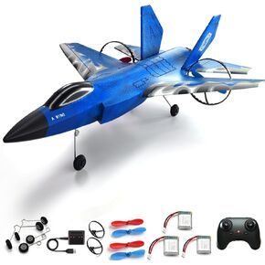 Remote Control Airplane for Kids with 3 Batteries,2 Channels 2.4 GHZ Foam RC Plane for Hobby Beginners RC Plane -red