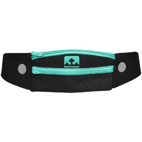 NATHAN Running Belt Waist Pack 5K with Reflective Detail, Zippers and Adjustable Pouch Strap - Runners Fanny Pack - Bounce Free Pouch, Ultra-Lightweight Neoprene - Fits all Phones (iPhone, Android, Windows) - For Men and Women - Running, Biking, Hiking, C