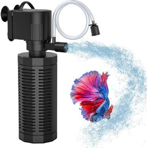 Aquarium Internal Filter for 55-120 Gallons, Ultra-Quiet Fish Tank Filter Biochemical Filtration 400GPH Powerful Pump Submersible Aquarium Filter Tank Clear Air Supply