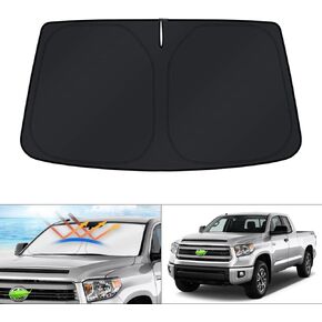 KUST Custom Fit Windshield Sun Shade for Toyota Tundra 2007-2021 Sunshade Sun Visor Protector Foldable Blocks UV Rays Keep Your Car Cooler