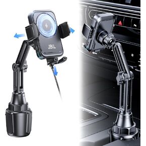 Car Cup Phone Holder Wireless Car Charger 15W Fast Charging Auto Clamping Car Charger Dual Port PD&QC3.0 for iPhone15/14/13/12/11 Pro Max Xs, Samsung Galaxy S24 Ultra S23 S22 S21 S20