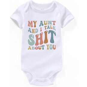 my aunt and i talk shit about you Baby Clothes auntie is my bestie Aunt Baby Clothes auntie sayings