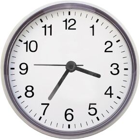 AOZBZ Shower Clock - 6inch Waterproof Bathroom Clock with Suction Cup Wall Mount Battery Operated Shower Clock for Bathroom, Toilet, Kitchen