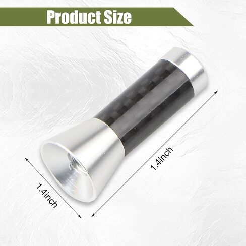 1 PC Car Carbon Fiber Short Antenna, 1.37" Signal Wireless Booster Antenna, Metal Mini Exterior Antenna Decoration Replacement with Mounting Accessories, Universal for Cars (Silver & Black) in Saudi Arabia