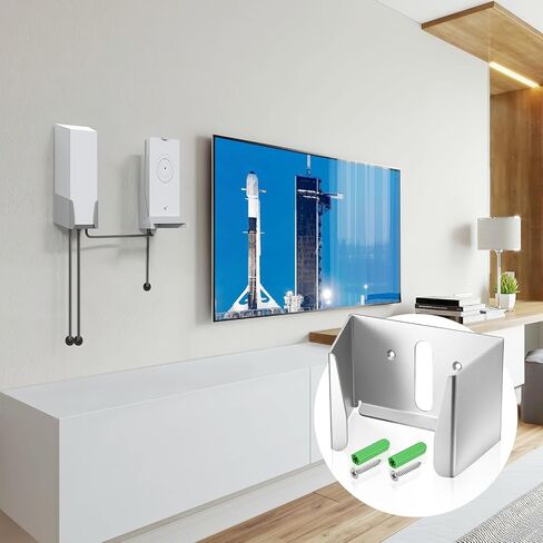 Wall Mount Bracket for Starlink Satellite Internet V2 Gen2 Mesh WiFi Router - Aluminum Wall Holder Stand Shelf Rack for Starlink Routers Accessories in Saudi Arabia