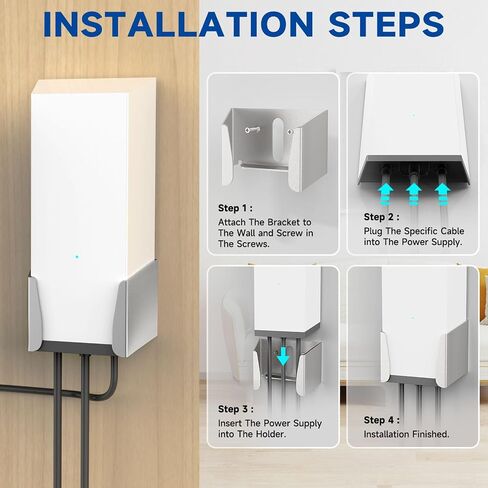 Wall Mount Bracket for Starlink Satellite Internet V2 Gen2 Mesh WiFi Router - Aluminum Wall Holder Stand Shelf Rack for Starlink Routers Accessories in Saudi Arabia
