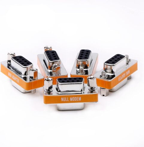 KINGDEE INC DB9 Null Modem أنثى إلى أنثى Slimline محول المنفذ التسلسلي لنقل البيانات 10 Pack in Kuwait