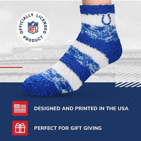 جوارب FBF NFL المريحة الناعمة - جوارب منزلية لتوفير الراحة القصوى - ملابس Gameday - قطيفة فاخرة ومريحة - للجنسين (Kansas City Chiefs - أحمر، مقاس واحد للبالغين) in Kuwait