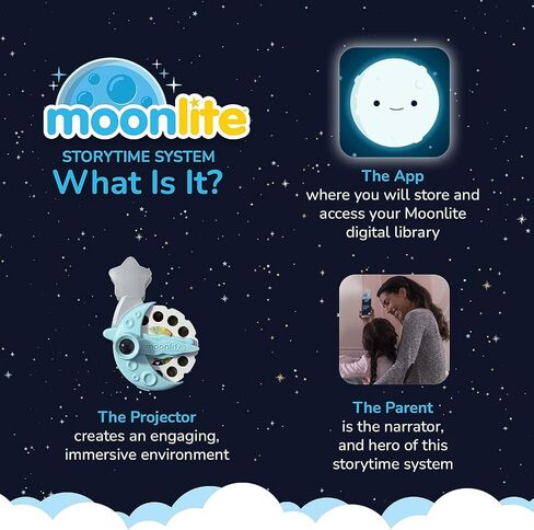 Moonlite Storytime Storytime Reels، مجموعتان من القصص، سيارات وحفار، قصص رقمية لجهاز العرض، هدايا التعلم المبكر للأطفال الصغار من عمر سنة فما فوق in Kuwait