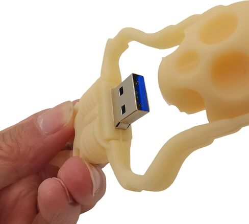 محرك أقراص فلاش USB 2.0 سعة 64 جيجابايت، رسوم متحركة جديدة للهالوين، هيكل عظمي بشري، عصا ذاكرة من مطاط السيليكون، أصفر، 64 جيجابايت-هالوين-هيكل عظمي-أصفر2.0 in Kuwait