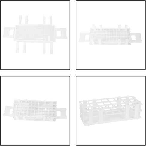 stonylab Test Tube Rack, 7.87 in 40-Place White Plastic Test Tube Rack Tube Holder Stand Rack, 3-Tier Design and Detachable in Saudi Arabia