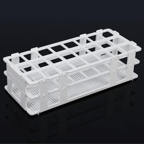 stonylab Test Tube Rack, 7.87 in 40-Place White Plastic Test Tube Rack Tube Holder Stand Rack, 3-Tier Design and Detachable in Saudi Arabia