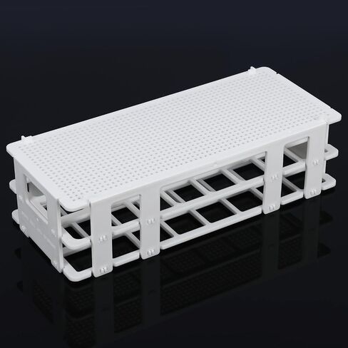 stonylab Test Tube Rack, 7.87 in 40-Place White Plastic Test Tube Rack Tube Holder Stand Rack, 3-Tier Design and Detachable in Saudi Arabia