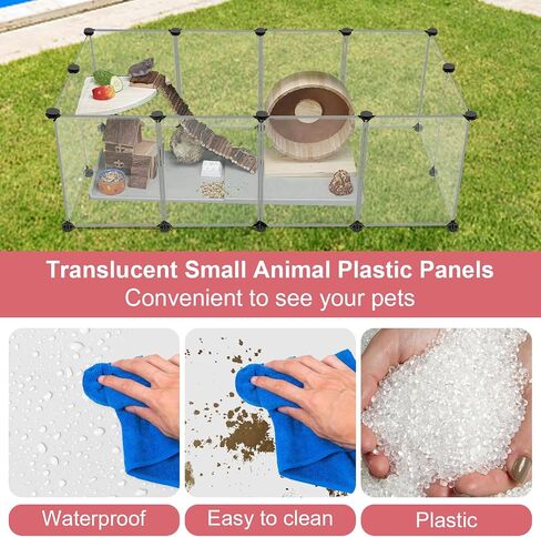20 Panels Small Animal Playpen, Pet Playpen with Waterproof Mat, C&C Cage for Guinea Pigs, Rabbit/Bunny Cage, Bunny/Puppy Playpen, Indoor Outdoor Portable Metal Wire Yard Fence in Saudi Arabia