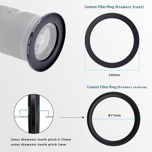 67mm to 86mm Camera Lens Adapter,Change The Filter or Lens Size from 67mm to 86mm.Compatible All 86mm Thread Filter Accessory+1pcs Lens Cleaning Cloth. in Saudi Arabia