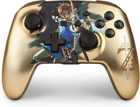 وحدة تحكم PowerA اللاسلكية المحسنة بتقنية البلوتوث لجهاز Nintendo Switch | جهاز التحكم بالحركة | زيلدا بريث أوف ذا وايلد in Kuwait