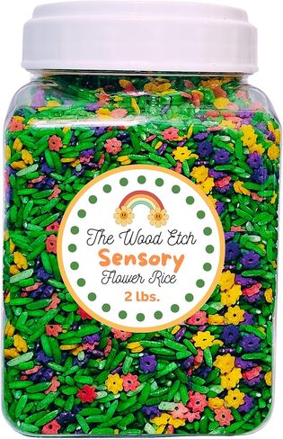 | Colored Rice, Sensory Rice, Sensory Bin, Play Rice, Sensory Table Filler, Play Rice for Kids, Arts and Crafts for Kids, Toddler Sensory Toys, Blue Colored Rice (2) lbs in Saudi Arabia