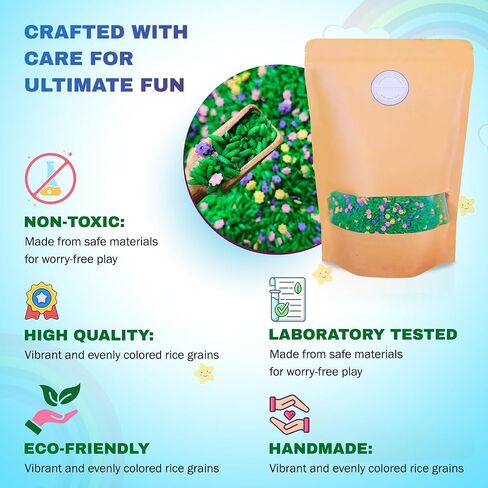 | Colored Rice, Sensory Rice, Sensory Bin, Play Rice, Sensory Table Filler, Play Rice for Kids, Arts and Crafts for Kids, Toddler Sensory Toys, Blue Colored Rice (2) lbs in Saudi Arabia